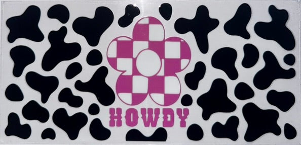 Howdy w Black Cow Print