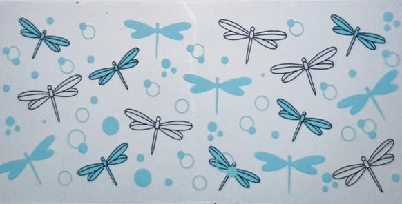 Blue and Black Dragonflies