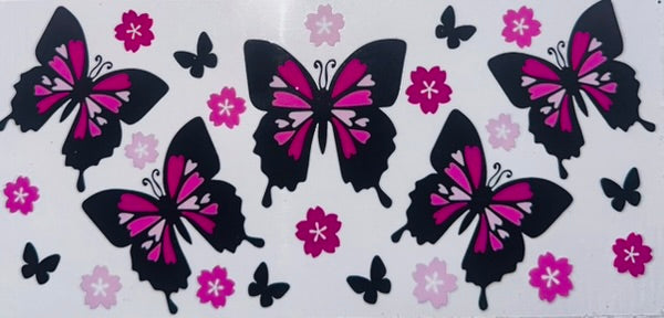 Pink and Black Butterflies