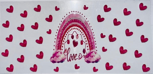Pink Rainbow Hearts