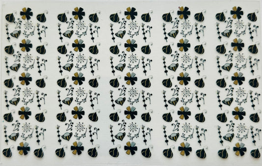 Black and Gold Flowers