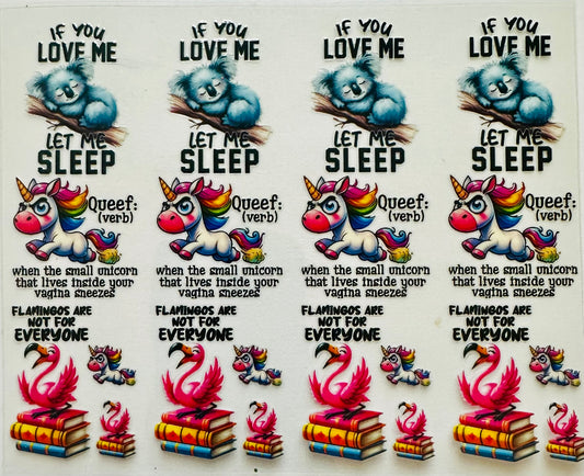 If You Love Me, Let Me Sleep