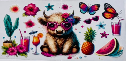 Summer Highland Cow
