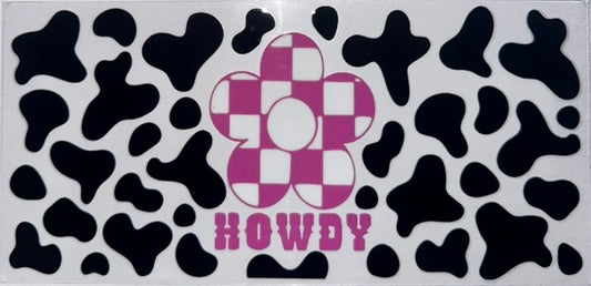 Howdy w Black Cow Print