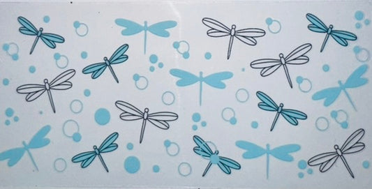Blue and Black Dragonflies