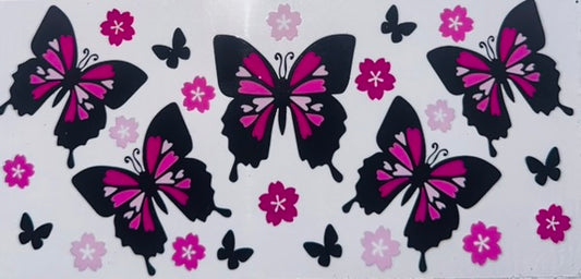 Pink and Black Butterflies