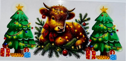 Christmas Highland Cow